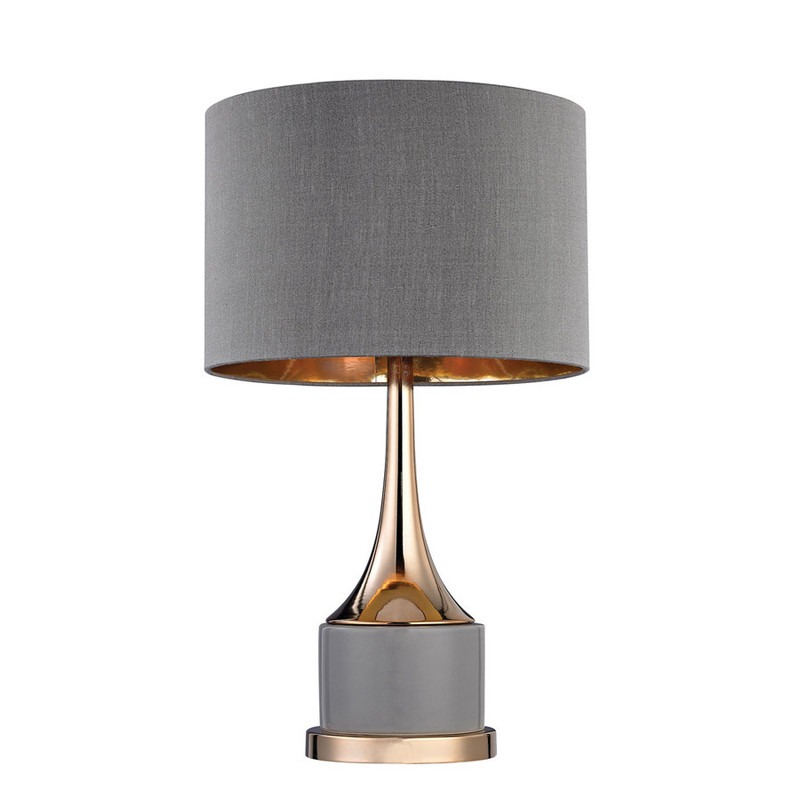 美式现代灰色大地石台灯样板房简约卧室客厅艺术设计师装饰台灯