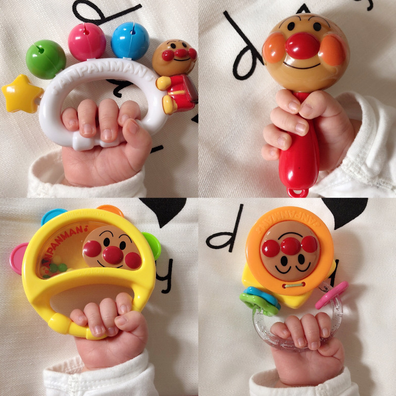 宝宝婴儿安抚手摇铃日本手拿铃铛彩色早教男童女孩儿童3-6月玩具
