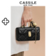 cassile卡思乐包包女2024新款真皮羊皮菱格高级感链条斜挎小方包
