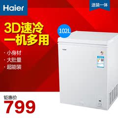 Haier/海尔 BC/BD-102HT/家用小冰柜 冷柜/大冷冻/冷藏冷冻省电