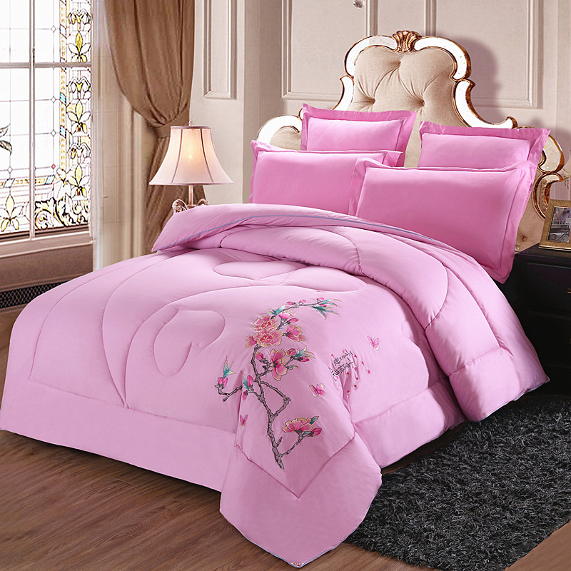 结婚绣花被子大红色喜被婚庆双人被芯加厚保暖刺绣冬被新婚陪嫁礼