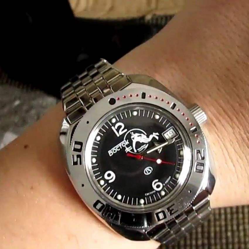 代购俄罗斯军表vostok东方牌蛙人手表自动机械潜水表简约抗震男表