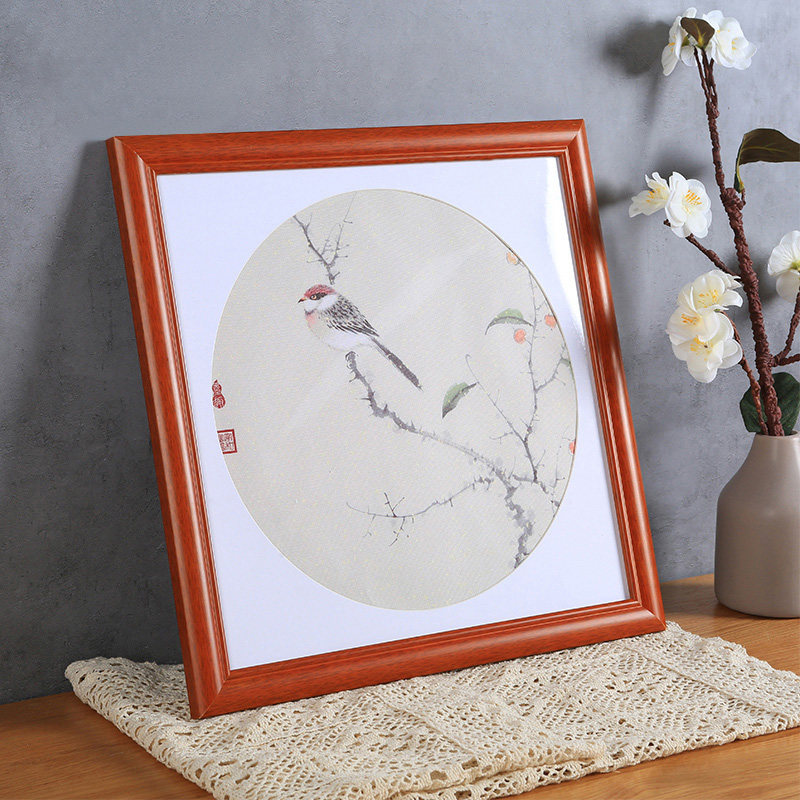 实木正方形国画装裱框挂墙画框架书法字画十字绣钻石画边框条定制