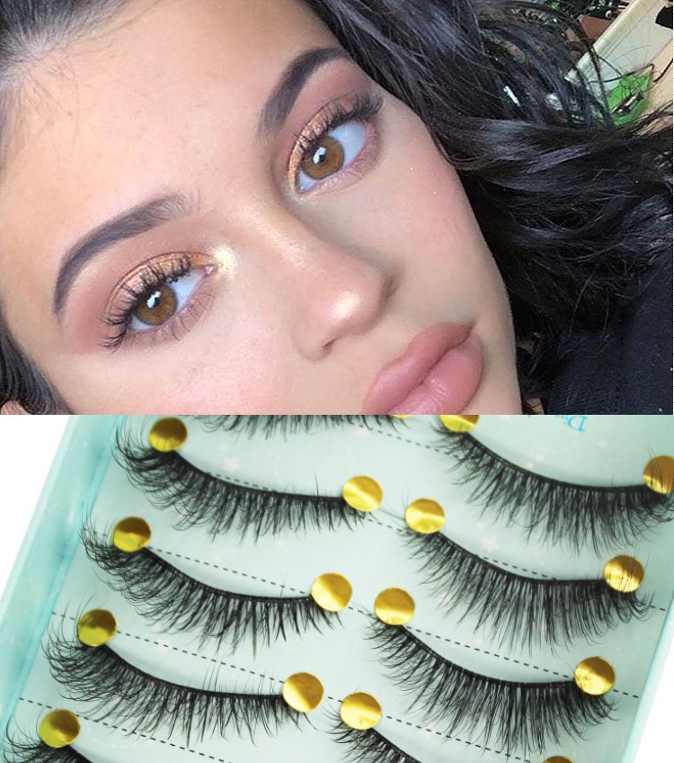 欧美假睫毛混血3d立体水貂毛眼中加密浓密款kylie同款ins妆网红