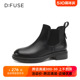 D：Fuse/迪芙斯冬季羊皮切尔西靴保暖加绒中跟短靴女DF3311879F