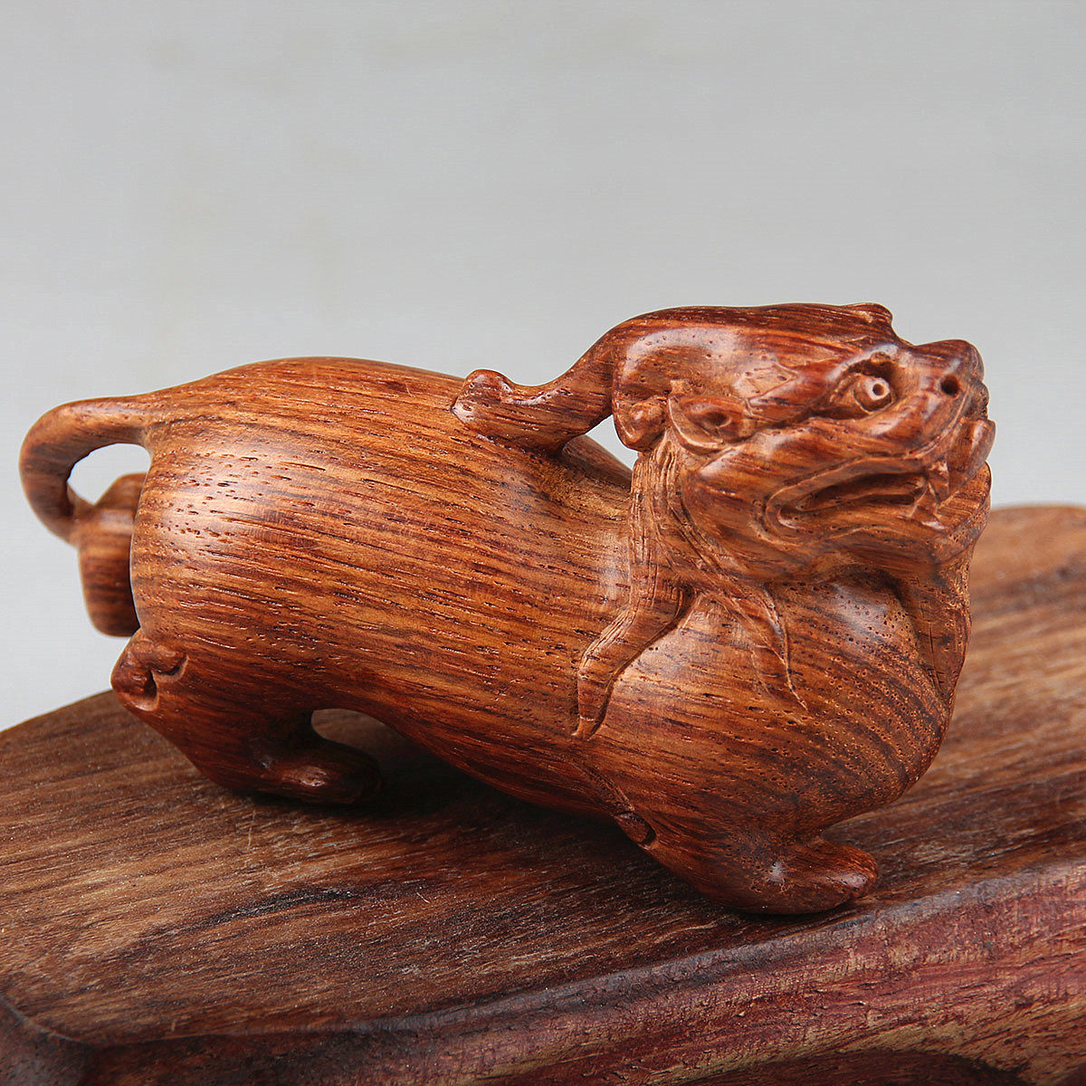 仙友孤品正宗海南黄花梨老料貔貅 工艺品 摆件 手把件 木质雕刻