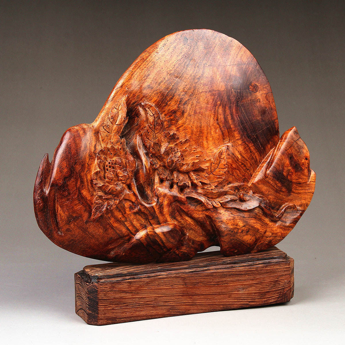 仙友海南黄花梨虎皮纹水波纹寿桃摆件海黄木雕摆件祝寿礼品