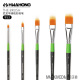 韩国进口华虹953尼龙平峰梳形头发丝画笔水彩丙烯色彩水粉笔刷子