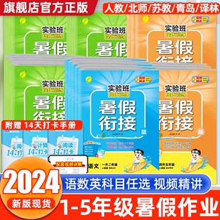 2024新实验班暑假衔接一年级二升三四五六年级下册上册暑假作业全套语文数学英语人教版苏教北师大版同步提优训练练习册一本通复习