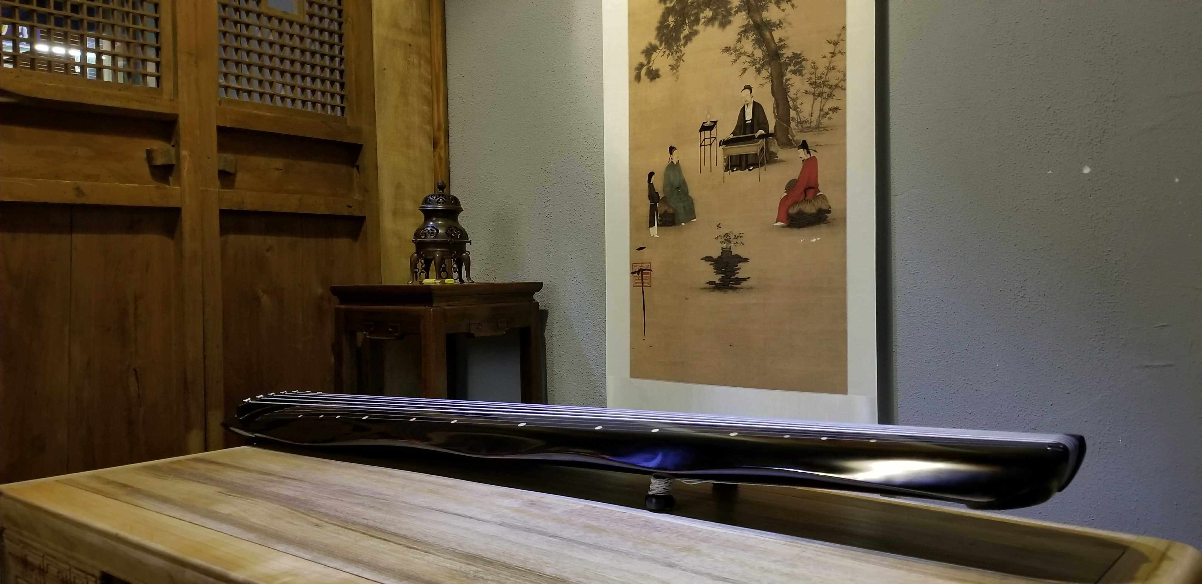 抱朴山房老杉木基础款蕉叶式古琴仿蕉林听雨