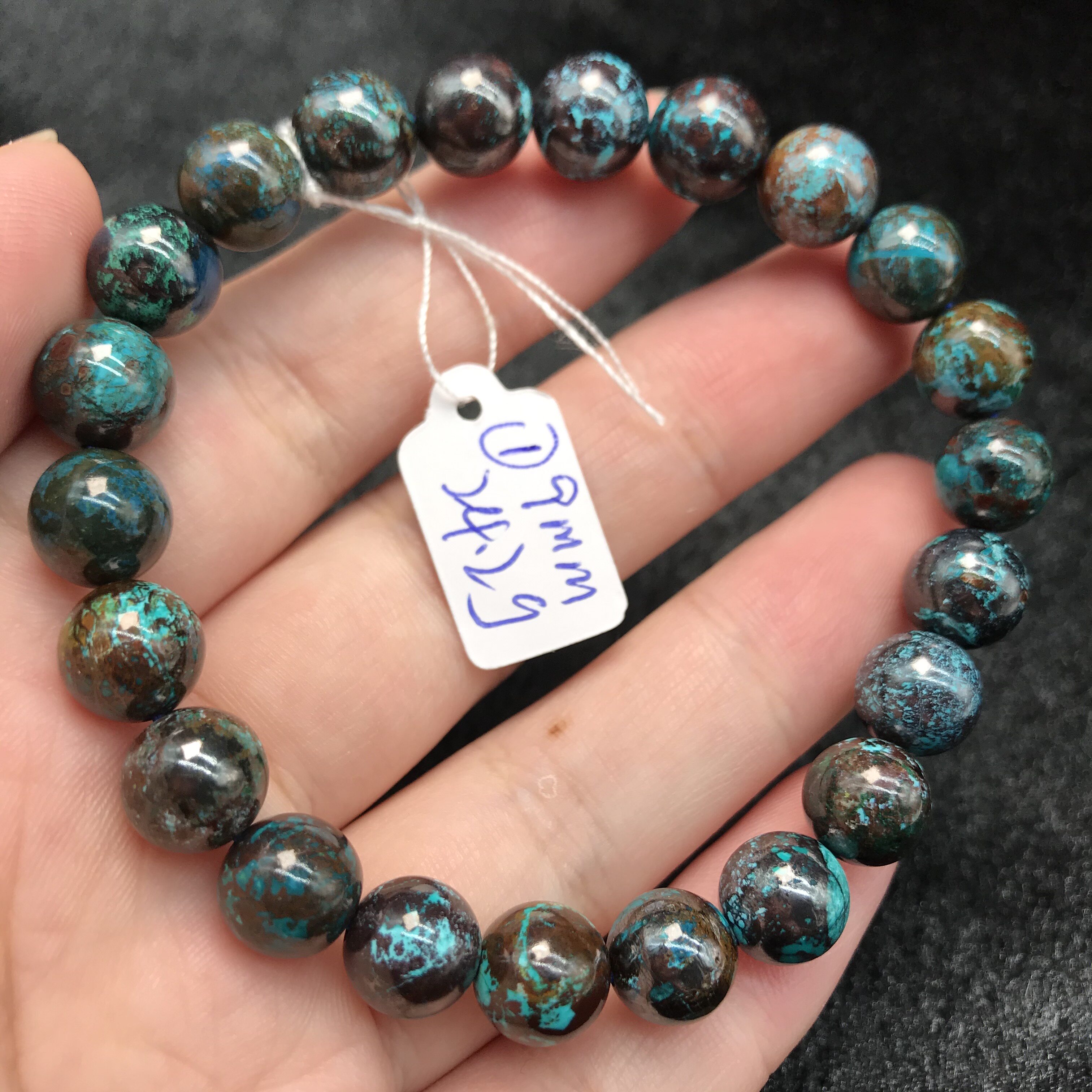 天然凤凰石手串青金孔雀石共生原石水晶一物一图