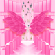网红新款粉色翅膀直播背景布3D立体直播间淘宝拍照摄影主播背景墙