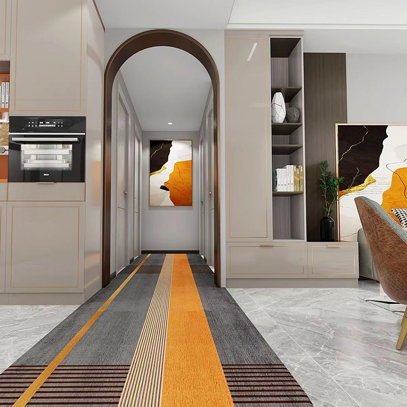 走廊长条地毯客厅沙发玄关过道楼梯满铺毯简约现代防滑地垫可裁剪