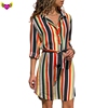 2019 Summer Chiffon Beach Dresses Women Casual Striped Dress 2019 Summer Chiffon Beach Dresses Women Casual Striped Dress