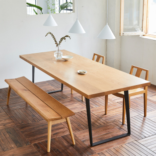 立方木作丨白橡木北欧简约现代日式实木餐桌吧台家具定制七年老店