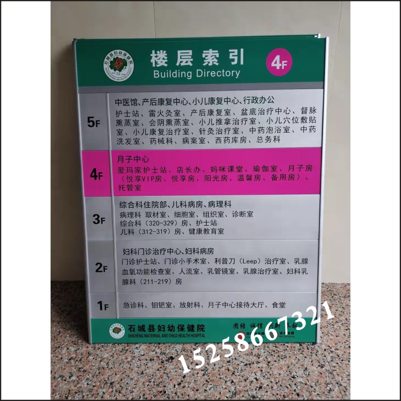 铝合金楼层索引牌科室牌可更换去向牌指示牌导向牌标识门牌岗位