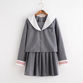 愛馬仕休閒服 日系韓版校服套裝學生制服 領帶可愛女學生服水手服套裝表演出服 愛馬仕男休閒鞋