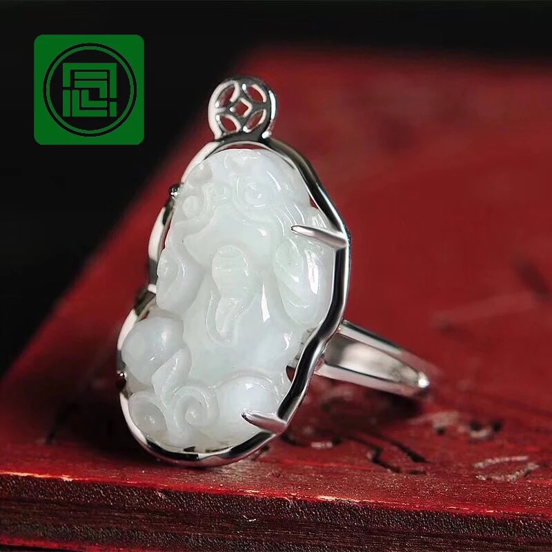 Myanmar Jade brave troops Ring Ring Sterling Silver Emerald Ring men and women 925 Silver inlayin the Jewelry/Diamond/Jade/Gold , Jade (New) , 戒指/指环 category - from Buy2taobao.com to provide professional Taobao agent buy service