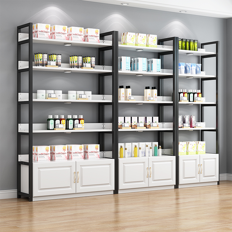 化妆品展示柜手办样品货架展示架陈列架美甲柜子美容院产品展示柜