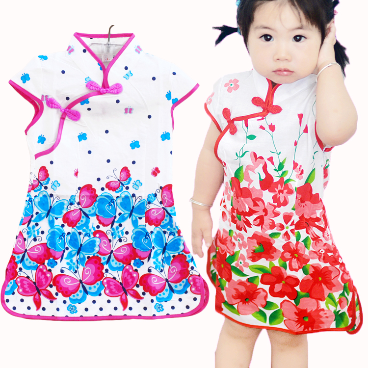 children cheongsam summer girl Tang costume baby Chinese style Dress pure cotton cloth Girl Ethnic stylein the Children/Baby/Family fitted , Children's Robes/Costume/National costume , Cheongsam category - from Buy2taobao.com to provide professional Taobao agent buy service