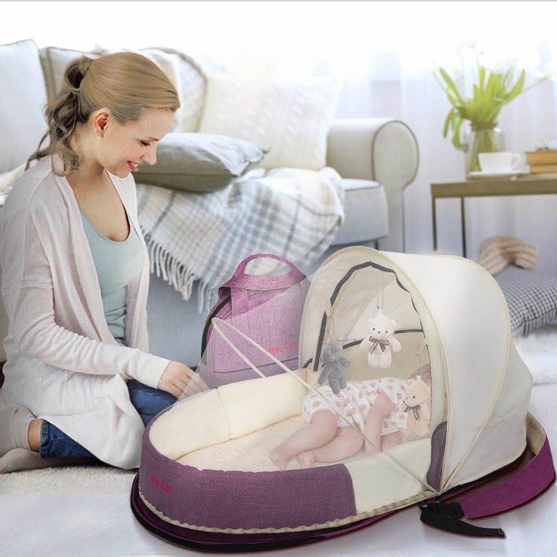 Baby bed portable knapsack multi-function Foldable Newborn baby Sleep Artifact The bedin the Diapers/Care/Feeding/Push lathe , Crib/Crib/Cradle/Chair , Backpack Bed category - from Buy2taobao.com to provide professional Taobao agent buy service