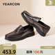 意尔康乐福鞋男2025夏季新款头层牛皮时尚休闲鞋套脚舒适通勤皮鞋