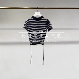 欧时力现货1LY203055F 专柜正品国内代购24年新款圆领抽绳短袖T恤