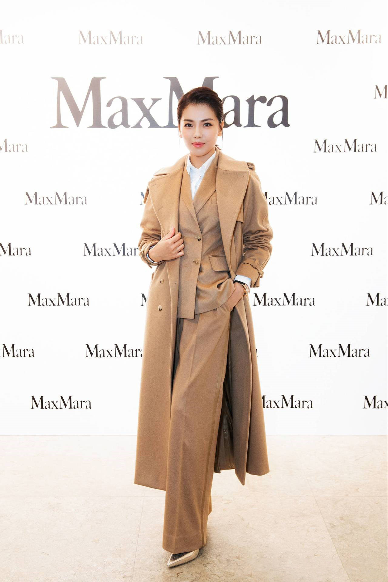 一折欢乐颂2刘涛同款双面羊绒大衣_2019爆款新款刘涛明星同款双面呢纯