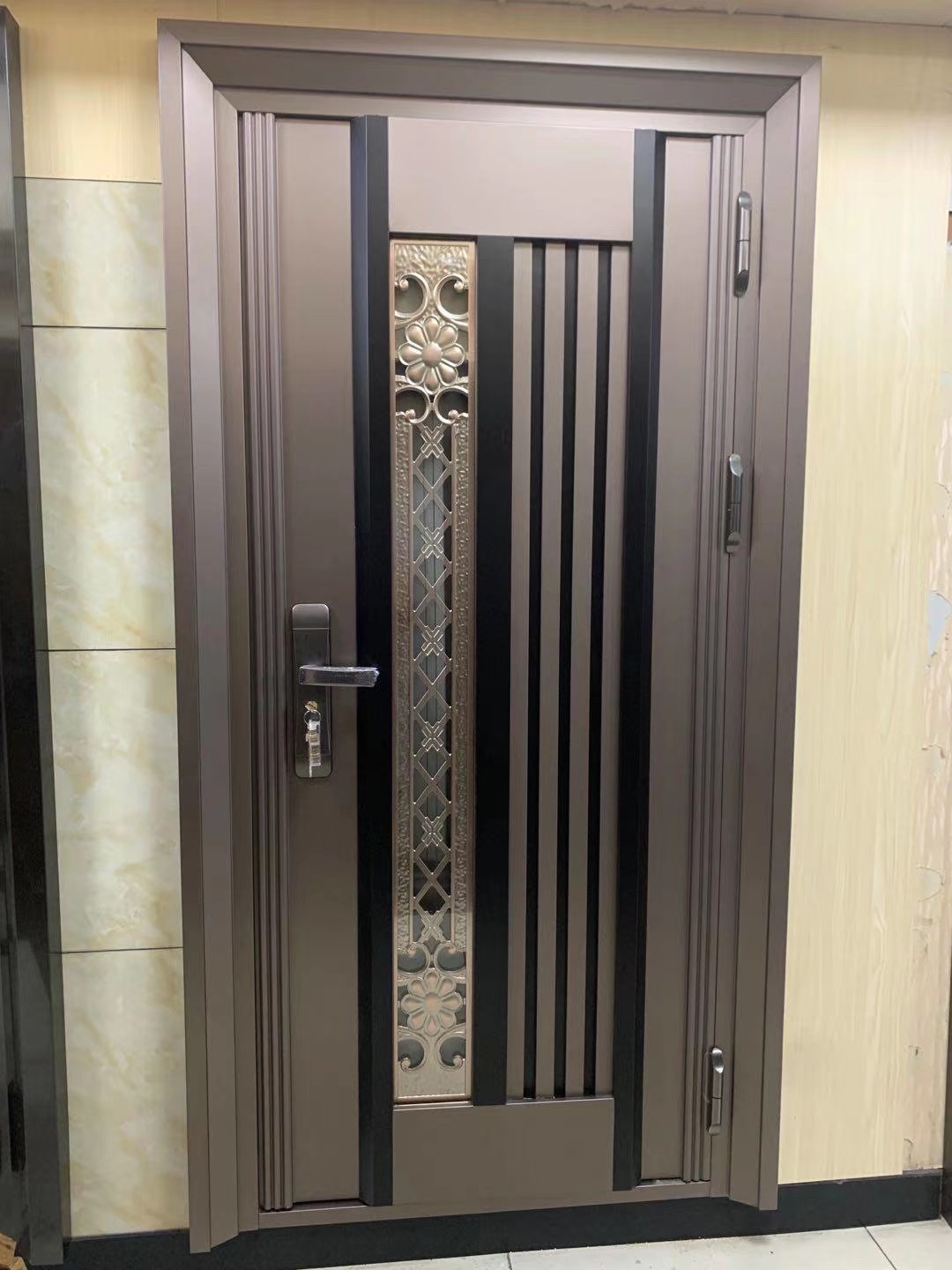 优质佛山304不锈钢韩式门家用通风门中门单开防盗大门双开门手动