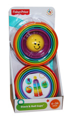 甜甜妈新品美国直购Fisher Price费雪层层叠彩虹杯宝宝玩具 K7166