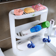 日本浴室洗手台置物架卫生间洗发水皂整理架塑料桌面化妆品收纳架