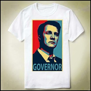 governor walking dead行尸走肉 总督 包邮定制成人Tee Shirt T恤