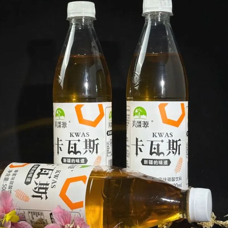 新疆直发美疆源卡瓦斯蜂蜜味碳酸饮料500ml传统工艺清凉解渴