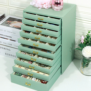 High-end large-capacity jewelry box European princess Korean wooden jewelry box jewelry storage box gift female