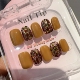 【DW轻奢Nail】咖色亮片.显手白高级小众穿戴甲美甲假指甲手工定