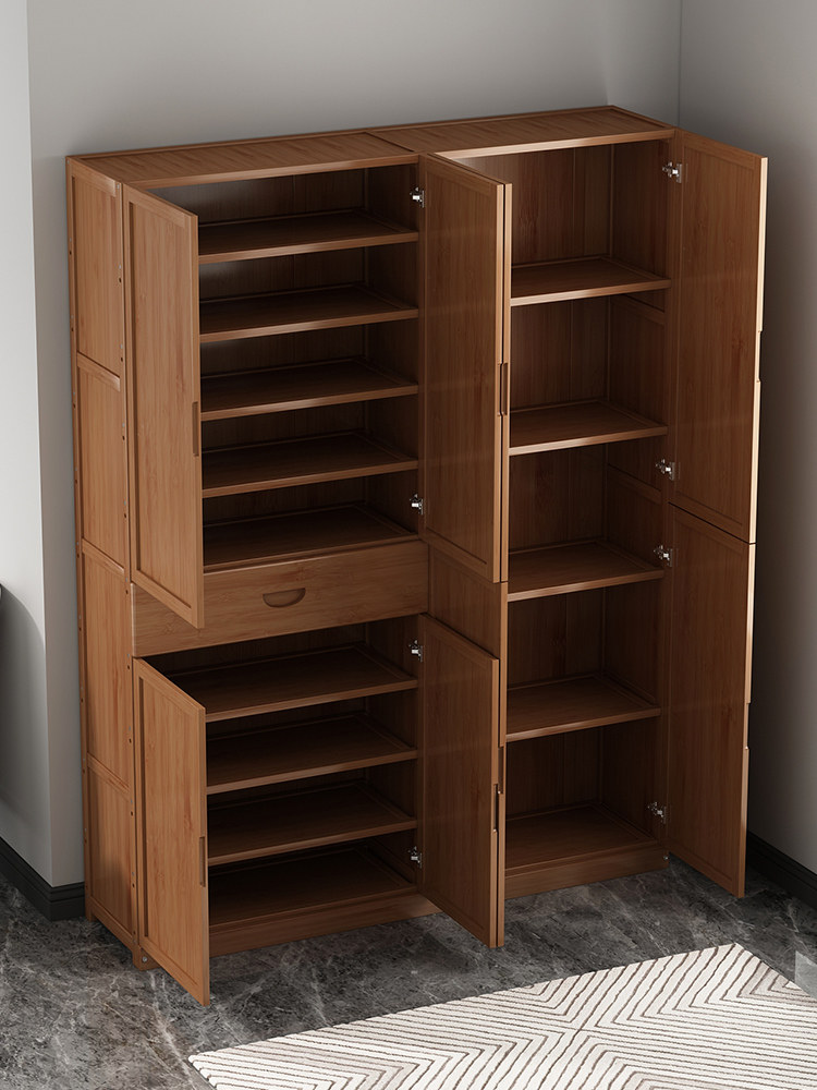 鞋柜玄关柜门口鞋架多层家用大容量实木门厅柜收纳防尘省空间阳台