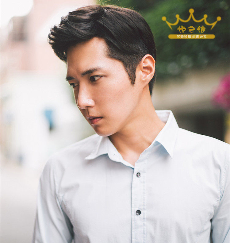 假发帅气韩版潮流飞机头网红男生大背头自然逼真中青年短发型优惠券