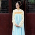 Phụ nữ Hanfu váy dài Yếu tố Trung Quốc cổ đại phong cách váy voan cải tiến trang phục cổ công chúa váy ngực đầy đặn trang phục biểu diễn - Váy dài