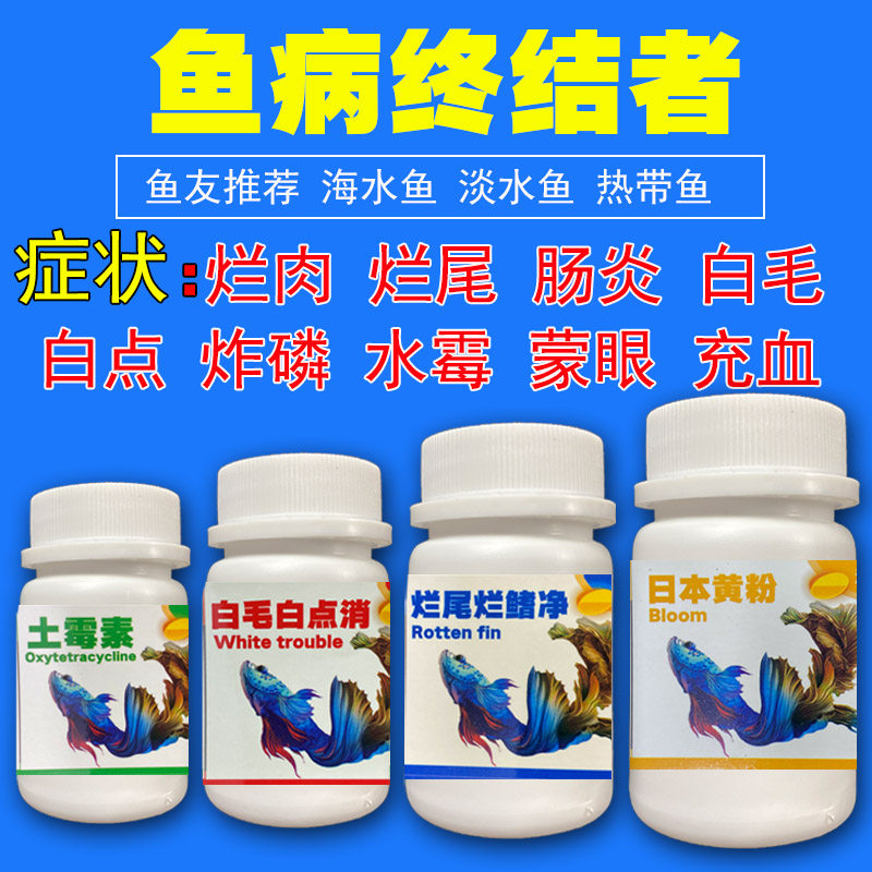 黄粉鱼药白点净万能疾病治疗金鱼药