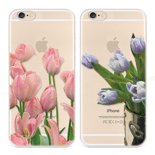 唯美花卉适用iPhone8plus苹果X手机壳6s7小清新XR女款软xsmax透明文艺5se第一1二2三3代五六七八