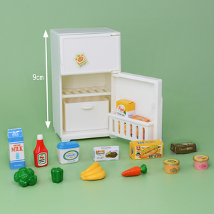 迷你小冰箱食玩模型场景儿童女孩仿真厨房微缩家居摆件过家家玩具