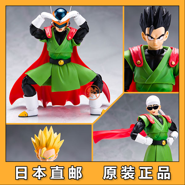 万代日版shf可动手办 孙悟饭七龙珠z 赛亚蒙面超人great saiyaman