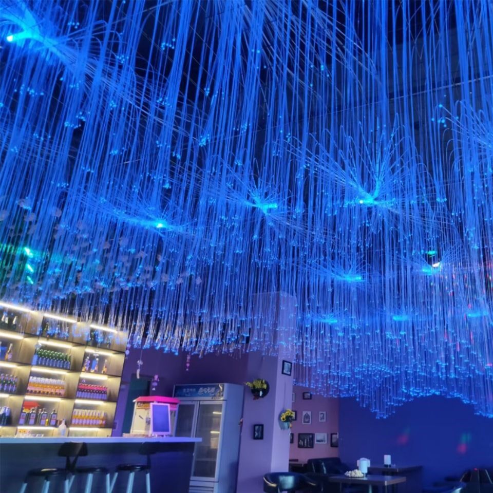 星空顶吊灯光纤酒吧氛围光纤灯满天星七彩网红灯束酒吧灯装饰创意