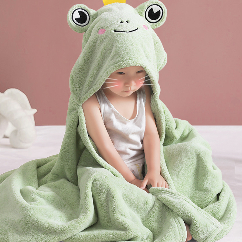 新生儿宝宝浴巾冬天加厚儿童浴袍