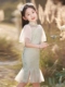 儿童夏季新款中国风唐装公主裙中大童中式洋气长款复古旗袍鱼尾裙