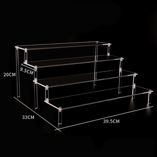 亚克力阶梯展示架盲盒收纳架子桌面透明分层架娃娃手办陈列架多层