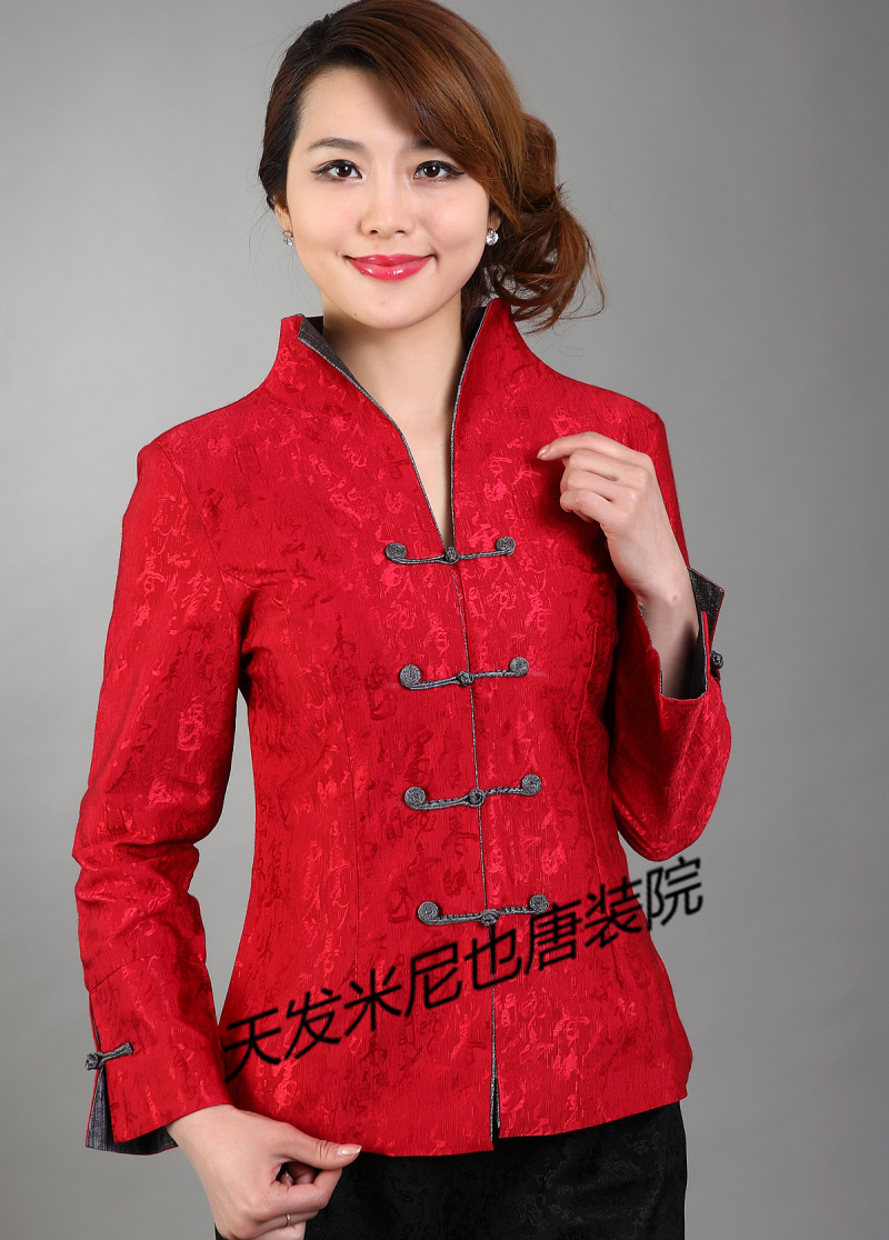 品牌米尼也唐装女式上衣民族女装改良女士汉服棉亚麻中式长袖