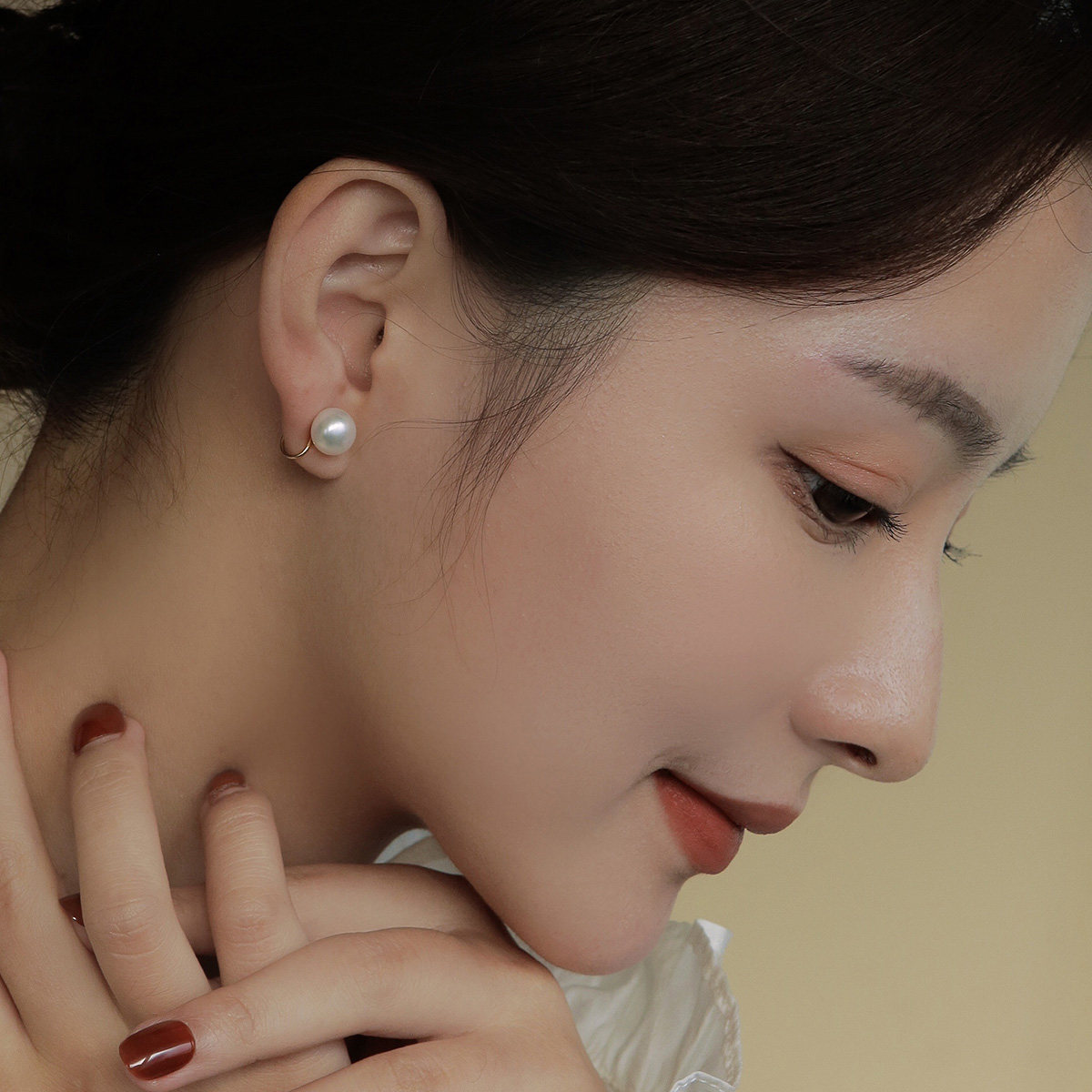 天然淡水珍珠耳钉女气质简约高级感耳夹女无耳洞耳环可夹精致耳饰