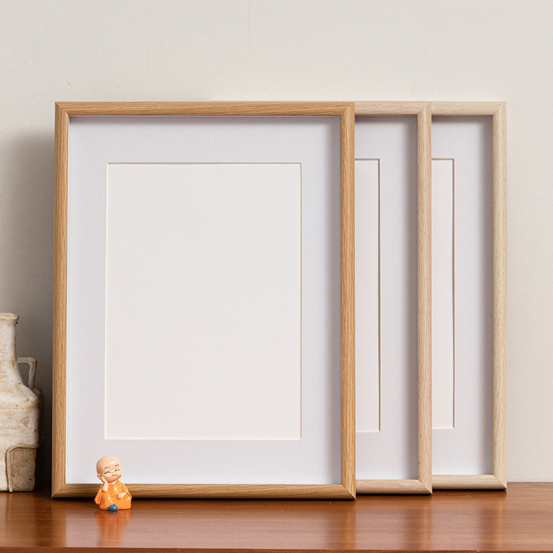 新中式书法手写定制空白相框书画框装裱框diy毛笔字练习8寸a4摆台