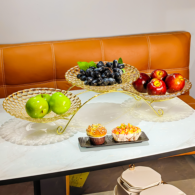 酒店早餐自助餐台装饰摆件餐厅餐具器皿水果凉菜展示盘架子置物架